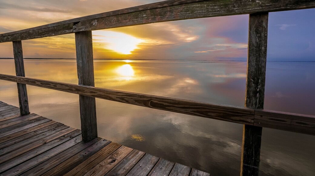 Sunset view from the fishing dock in Winter Garden, Florida