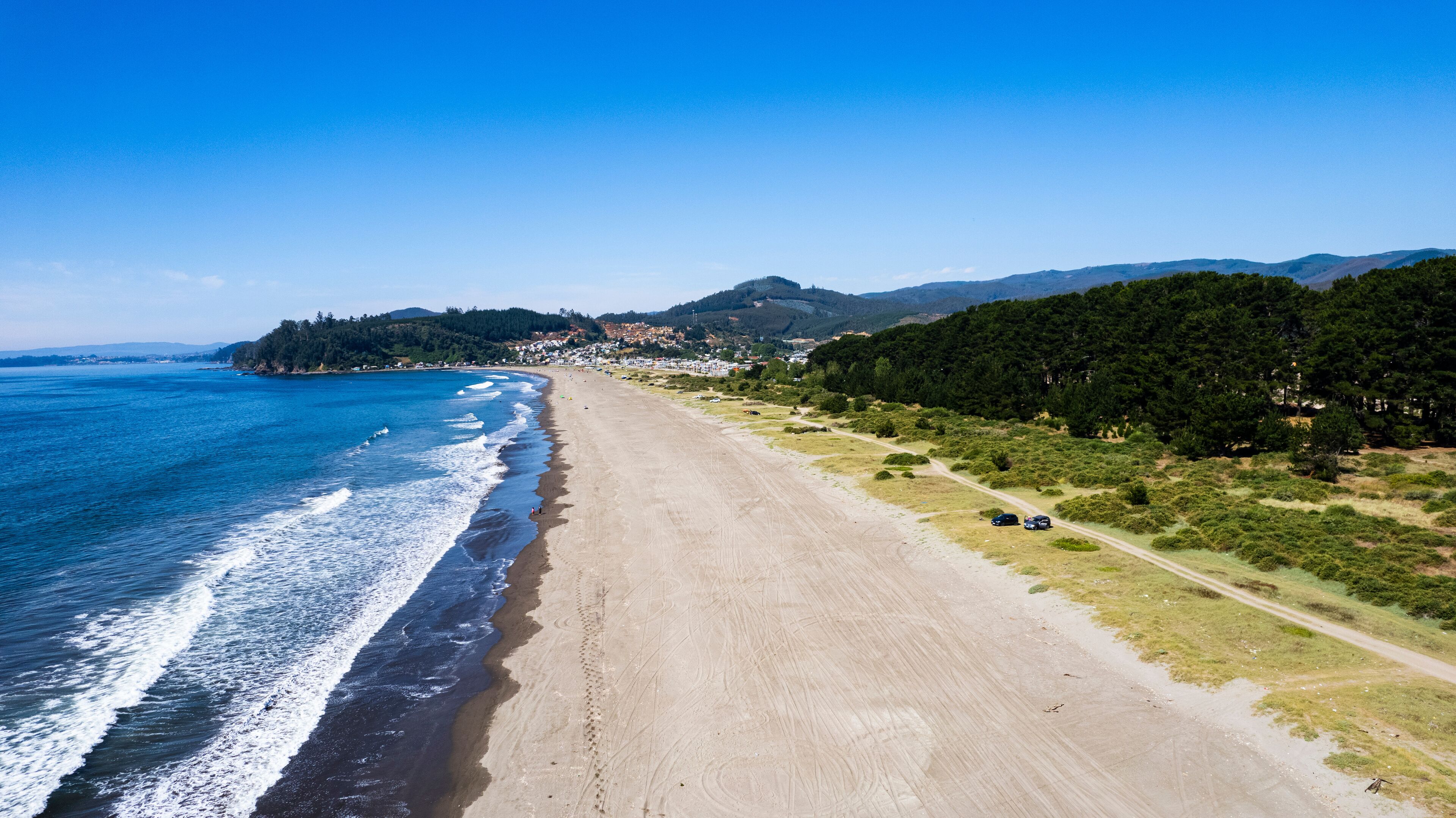 playa en Laraquete, Concepción, Chile.