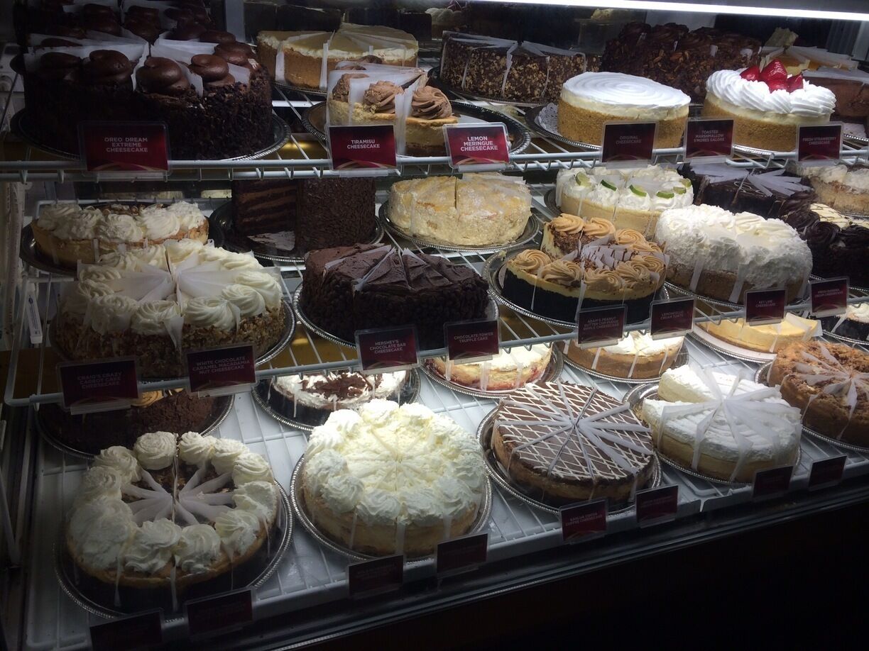 Amazing cheesecakes here.
