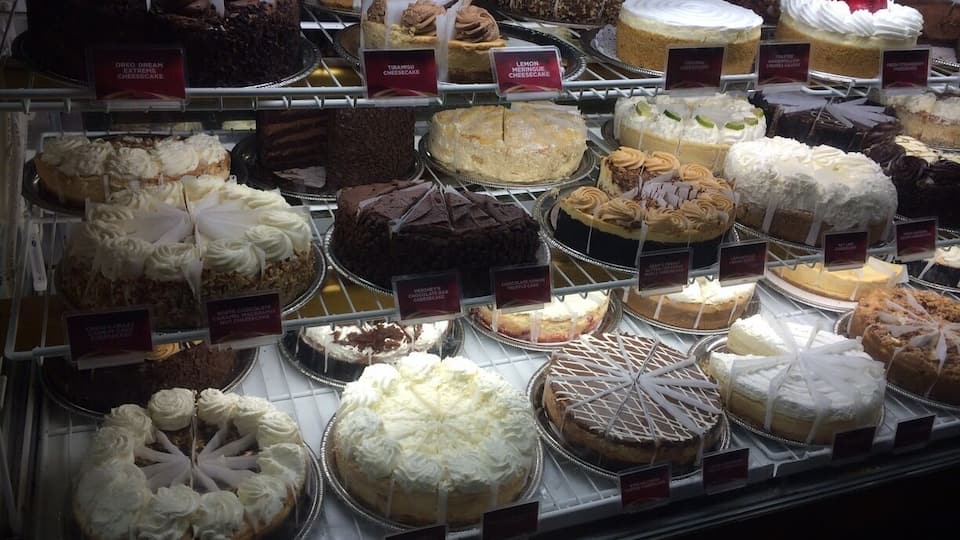 Amazing cheesecakes here.
