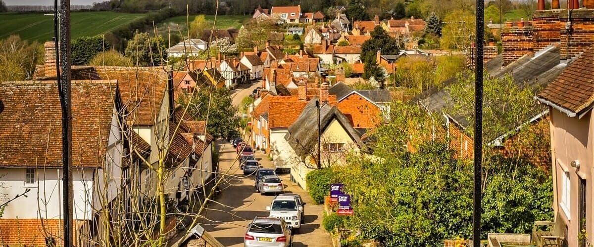 Very nice spot to table photo of the main street of Kersey.