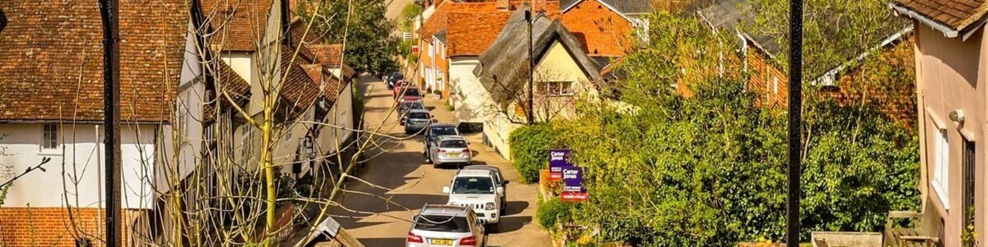 Very nice spot to table photo of the main street of Kersey.