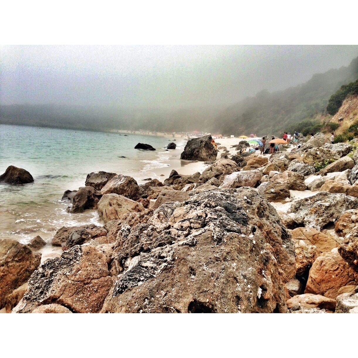 This is Galapinhos beach near Galapos, early morning with fog