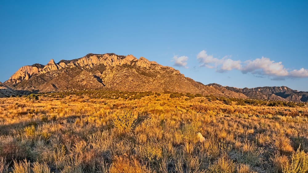 Sandia mountains, Albuquerque New Mexco at sunset