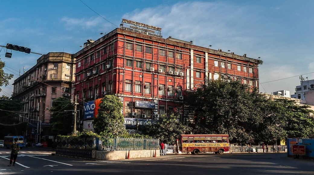 Against blue skies green surroundings, #red and its variants is what makes Kolkata stand out