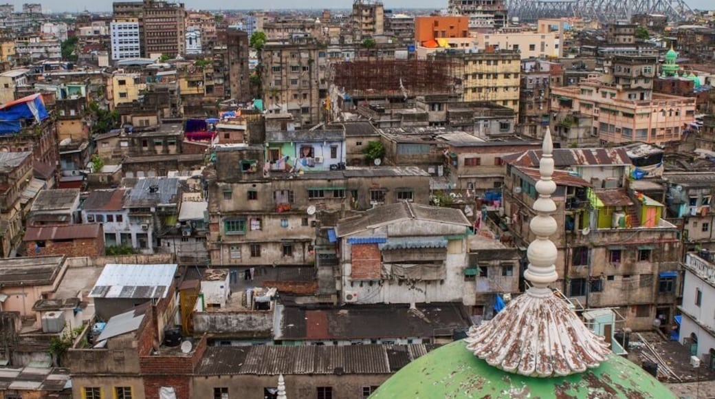 Kolkata, like so much of India can be a lot to take in. However, if you are willing to explore a bit you will find it to be a very photographic city. This view is from the minaret of the Nakhoda Mosque. #kolkata #cityscape #howrabridge #india #southasia