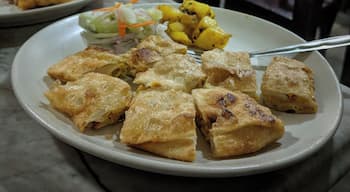 Cabins has been a long standing part of #Kolkata food culture. It not only provided seclusion to lovers to spend a while together curtained away from world, but also, in an era, when eating out in public was a taboo for women, they provided for private dining for women. And the fastest moving items in these cabins used to be Moghlai Paratha - paratha folded and fried with egg served with a dry potato curry and salad #GoodEats