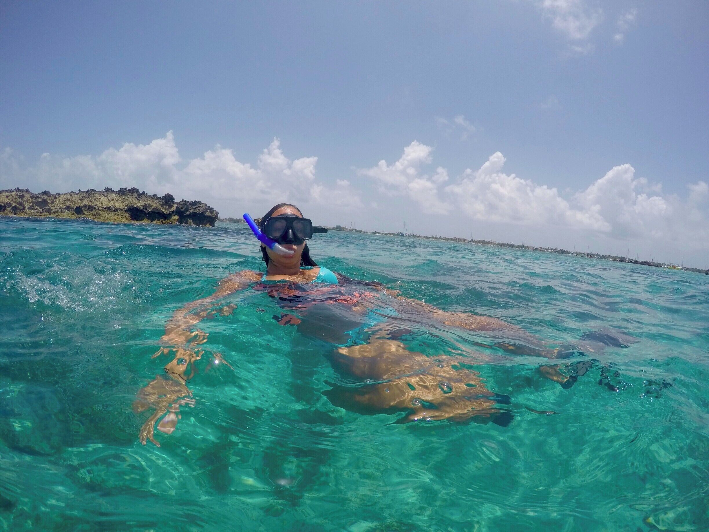 Snorkling in the clear waters of Isla Mujeres, only an hours sail from Cancun.