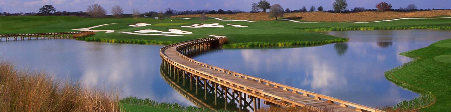 Orlando which includes a pond, a bridge and golf