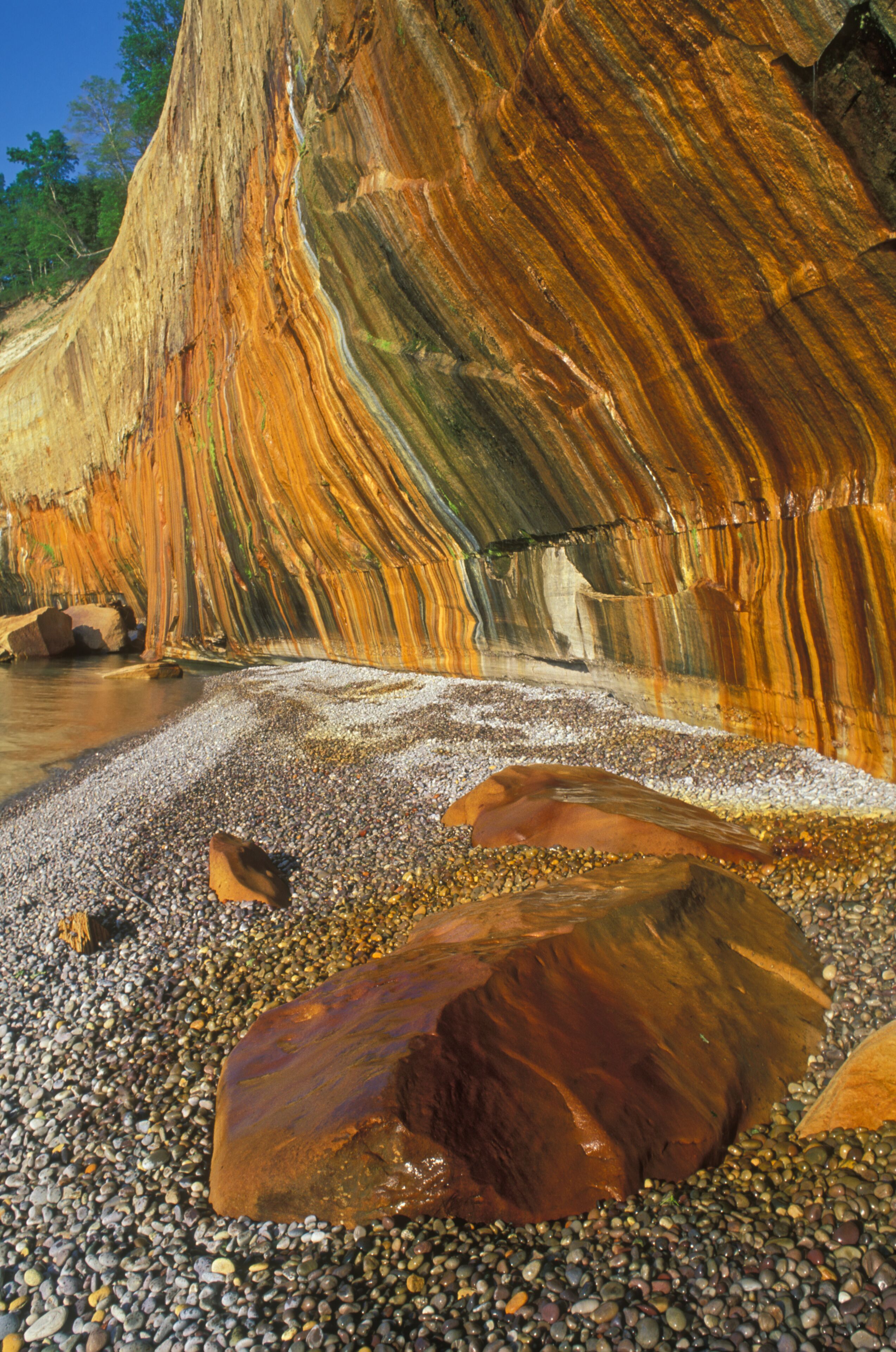 Mineral Stained Cliffs Lake Superior