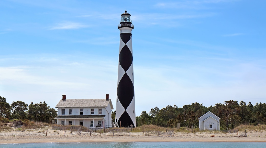 Cape Lookout lighthouse on the Southern Outer Banks of North Carolina