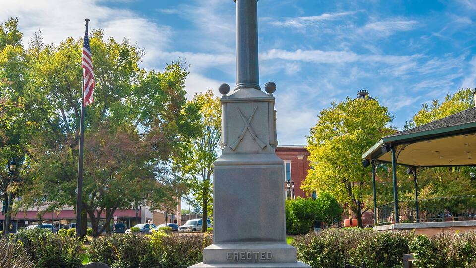 Woodstock Square view in Woodstock Town of Illinois