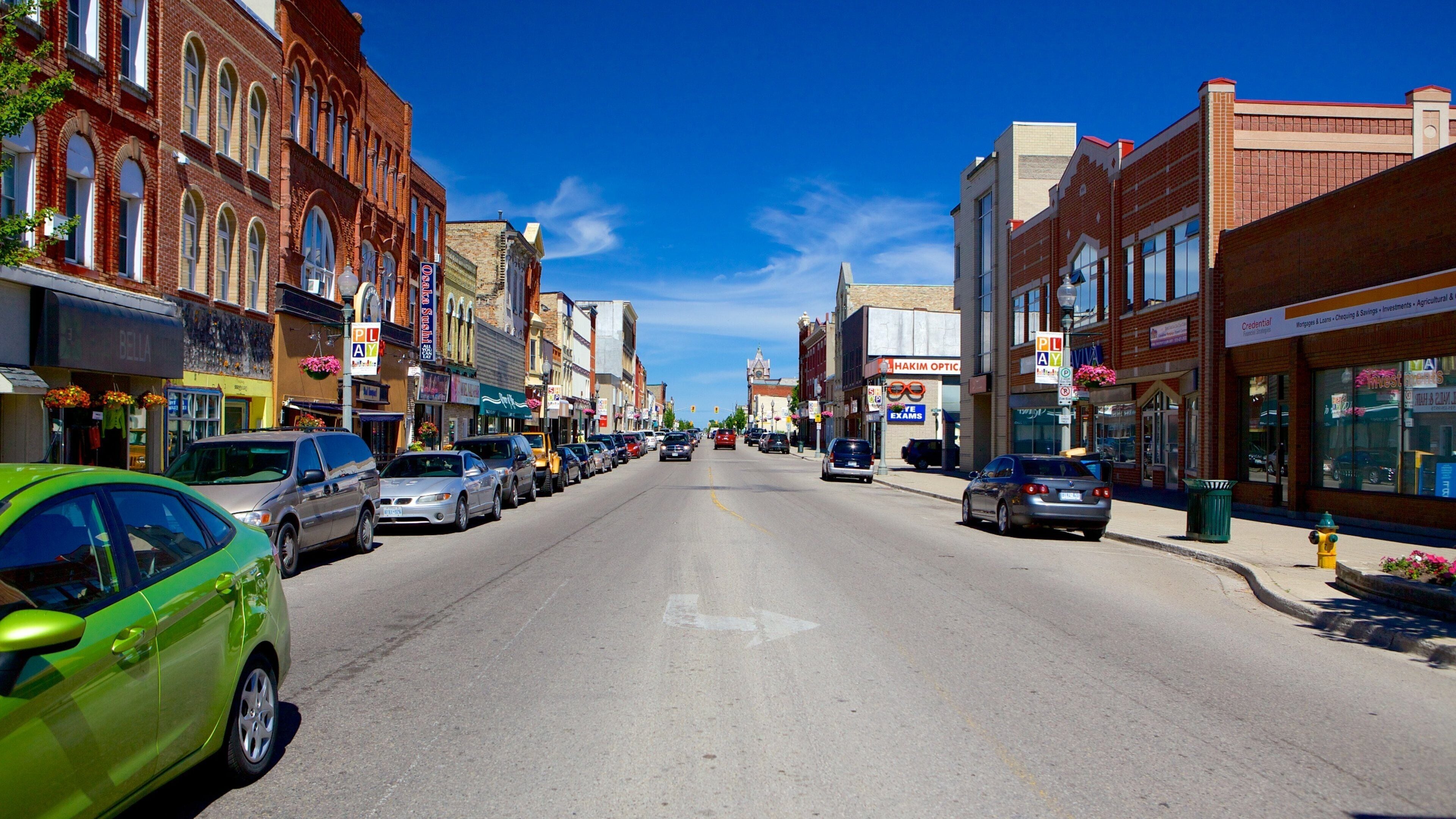 Woodstock que incluye patrimonio de arquitectura, una pequeña ciudad o pueblo y escenas urbanas