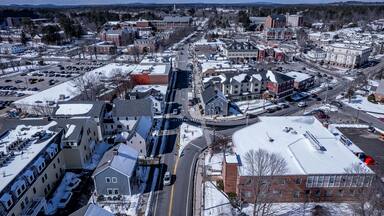 College town in winter
-Durham, New Hampshire