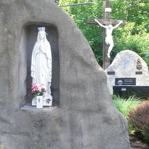 Most concise collection of Catholic iconography in the city limits. 