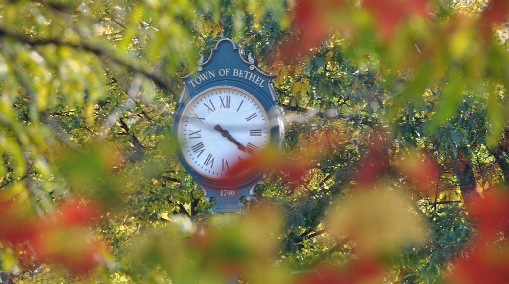Bethel, Maine, Town Timepiece In Autumn