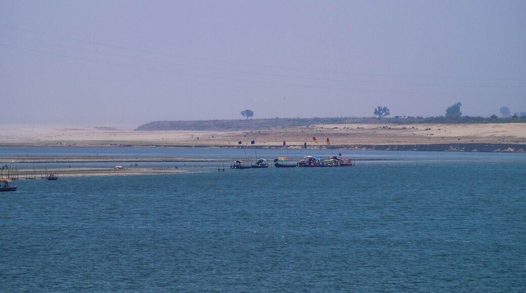 #Blue
Allahabad, the city of MOKSHA, A place also known as Triveni, where 3 Rivers' Ganges, Yamuna, and the imaginary Saraswati meets.
At this place the hindus last rites of the journey called "life" comes to an end.