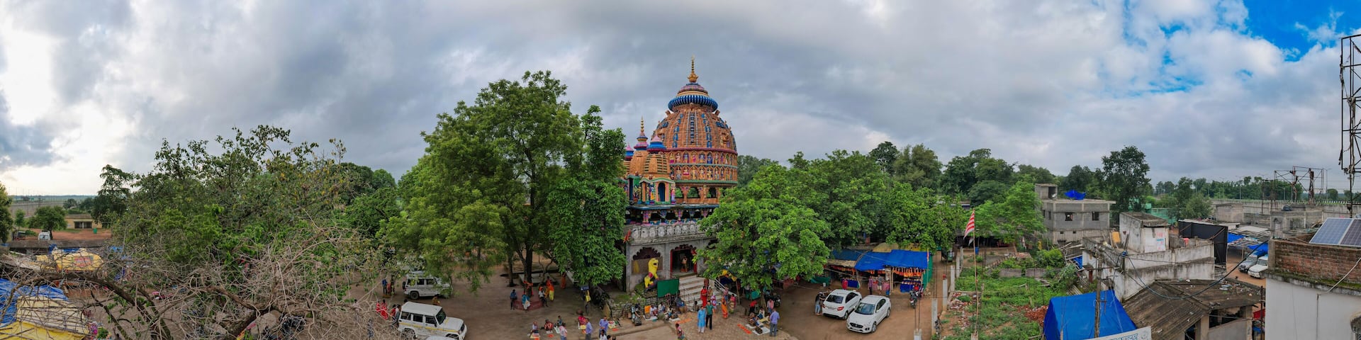 Panoramic view of Dewri or Deori Mandir is a temple situated in Diuri village, located near Ranchi, Jharkhand, India.