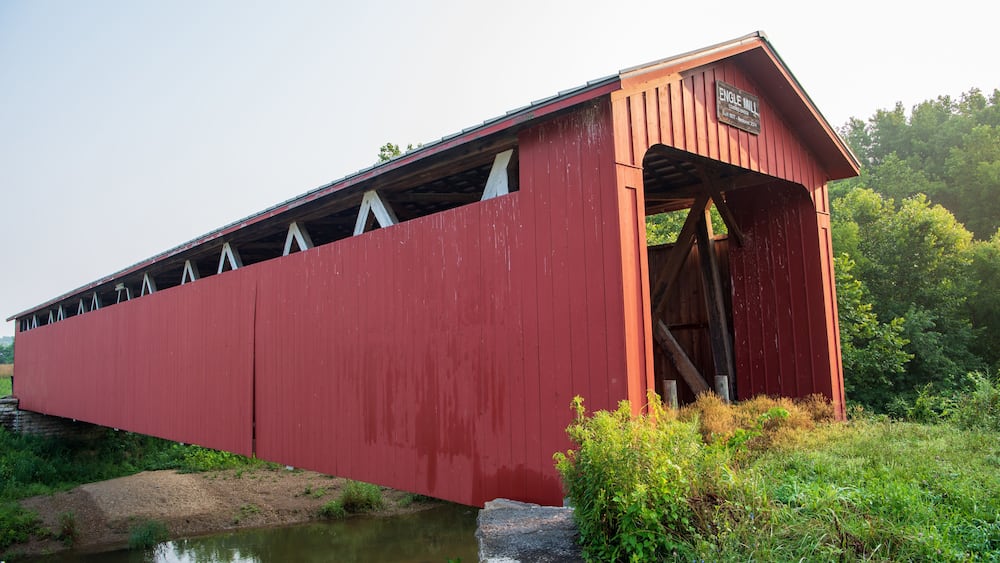 Engle Mill Road Covered Bridge in Greene County, Ohio