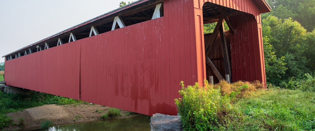 Engle Mill Road Covered Bridge in Greene County, Ohio