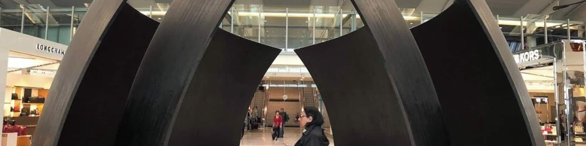 Art exhibit at Toronto International Airport - Tilted Spheres by Richard Serra (2004) in Terminal 1, International Departures.