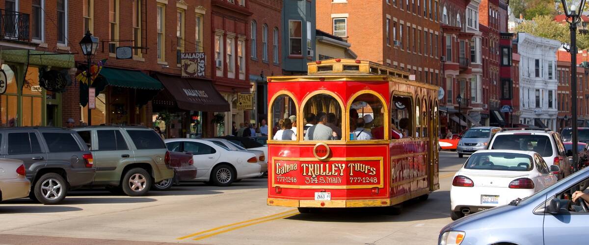 Galena which includes railway items, street scenes and a city