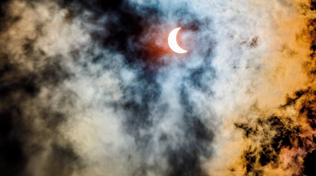 About half an hour before the Total Eclipse over Gallatin, Tennessee. Probably a once in a lifetime event.