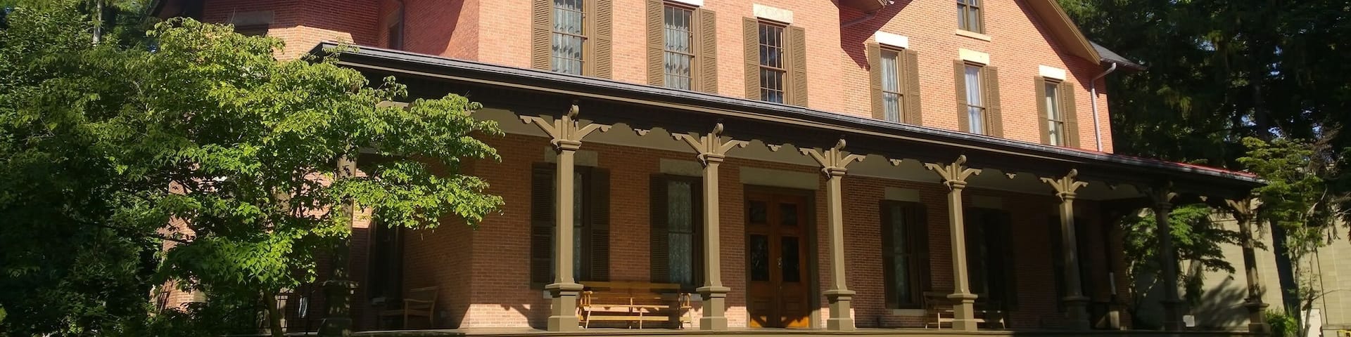 Located in Fremont, Ohio, the Rutherford B. Hayes Presidential Center comprises the Rutherford B. Hayes Museum and Library and Spiegel Grove, a wooded estate encompassing the Hayes home, residence to several generations of the Hayes family. Opened in 1916, the Rutherford B. Hayes Center Library was the first presidential library and one of only three for a 19th-century president.