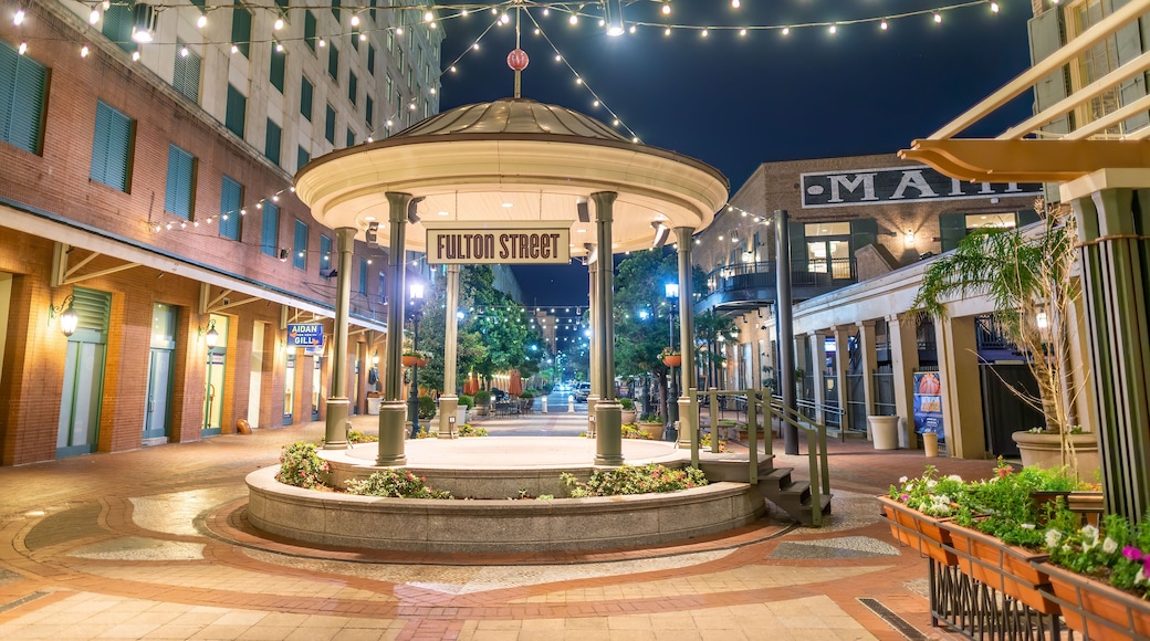 NEW ORLEANS, LA - FEBRUARY 8, 2016: Famous Fulton Street at night