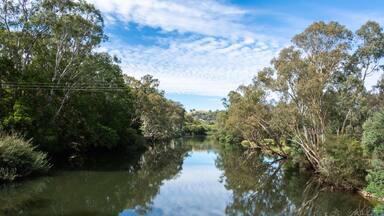 View over Goulburn River near Alexandra, Victoria, Australia.
