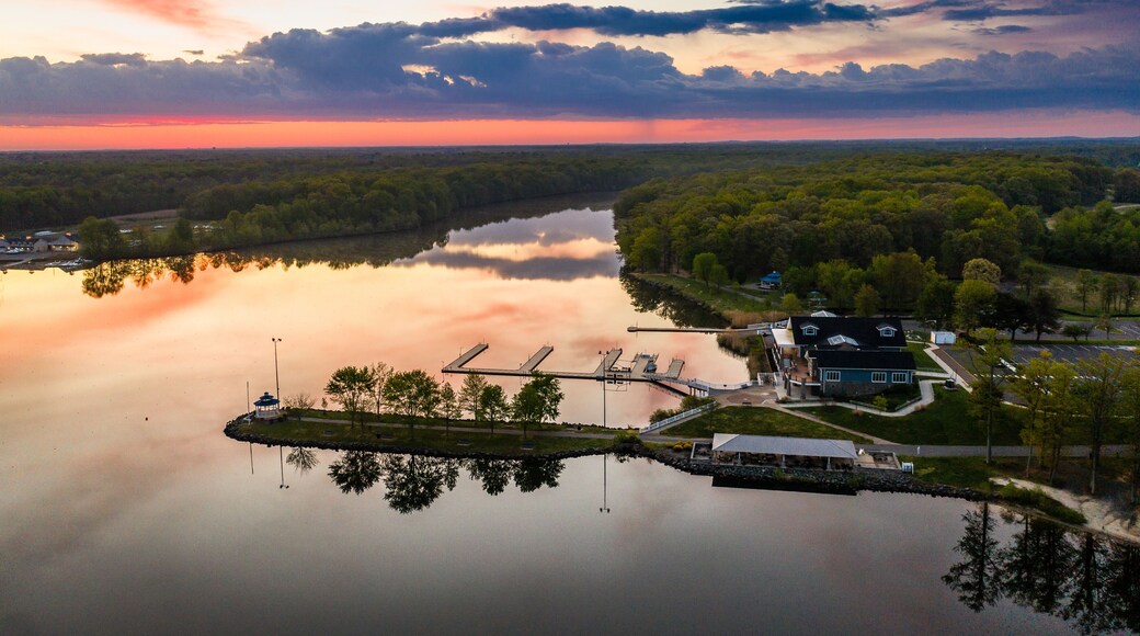 Aerial Sunrise Mercer County Park
