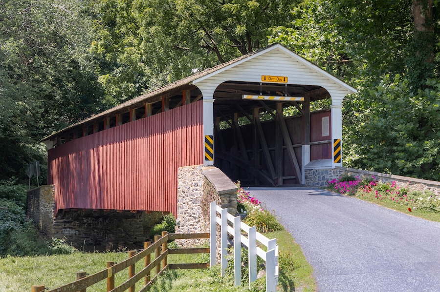 Mercers Mill Covered Bridge in Lancaster Co PA