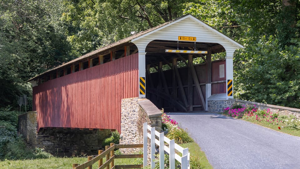 Mercers Mill Covered Bridge in Lancaster Co PA