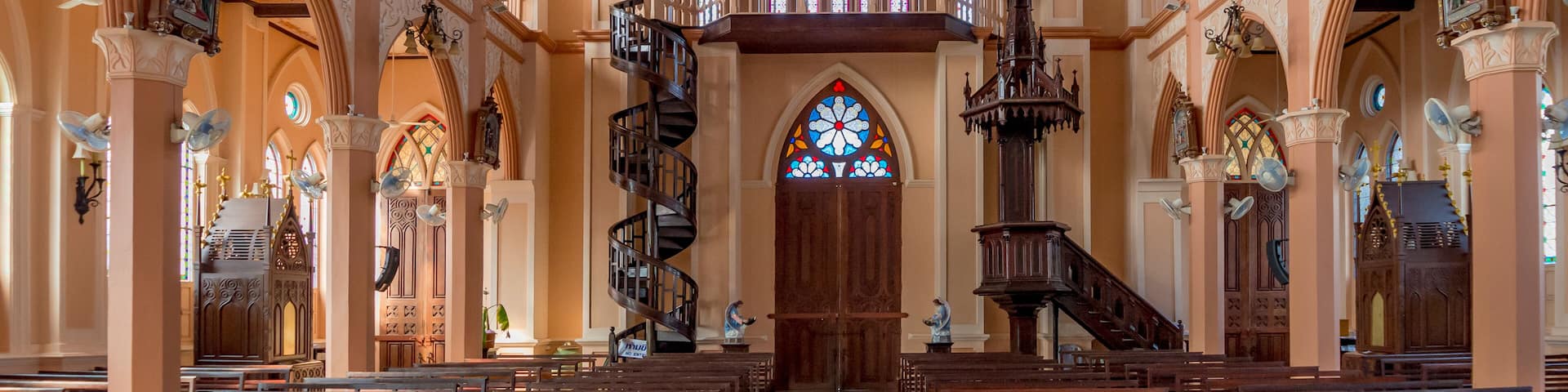 The cathedral of the immaculate conception central Roman Catholic is the famous place and travel destination in Chanthaburi province, Thailand