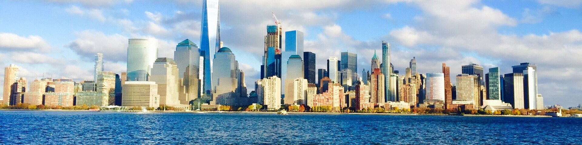 Manhattan skyline from Hudson River Waterfront Walkway