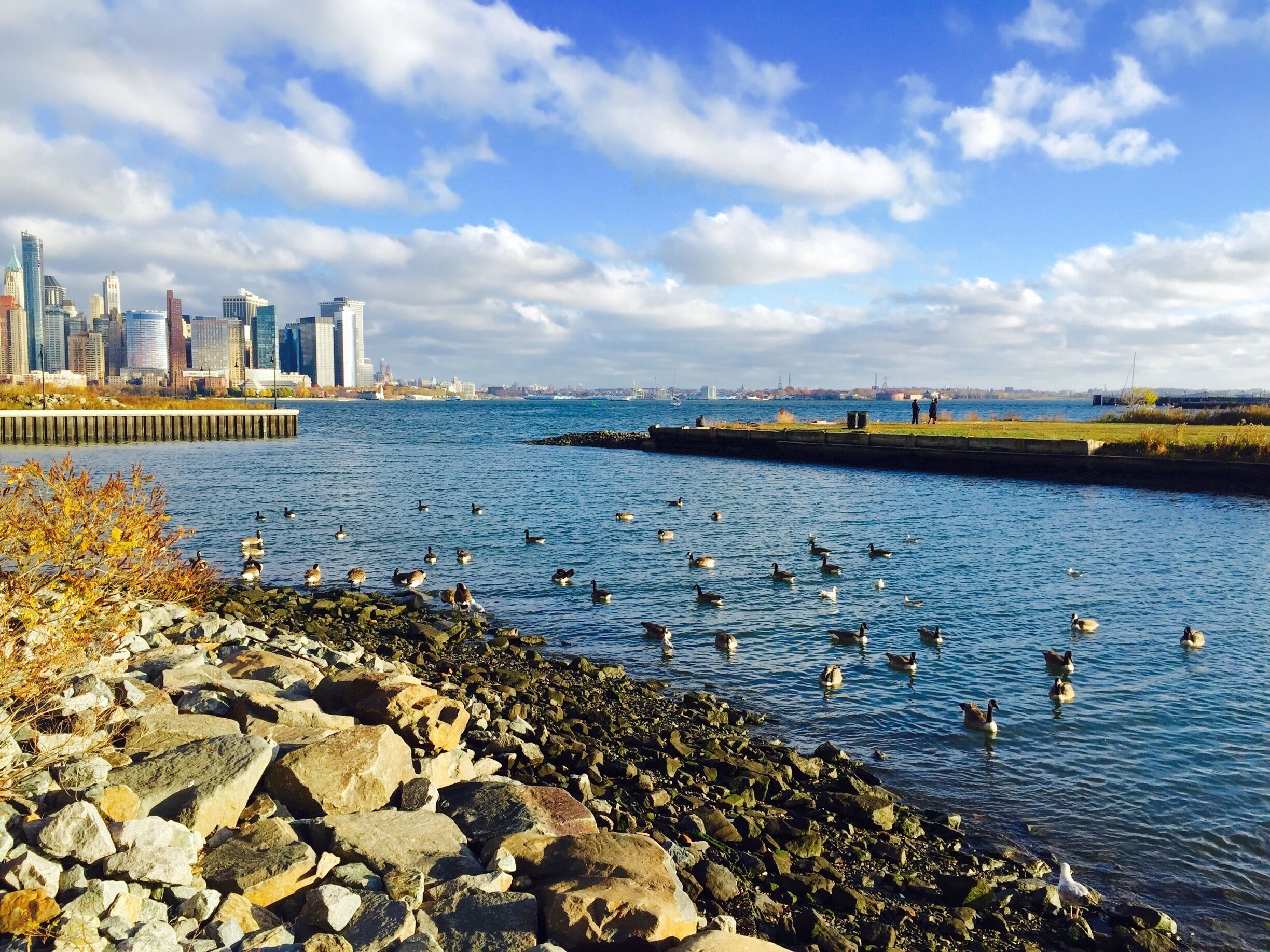 The start of Hudson River Waterfront Walkway