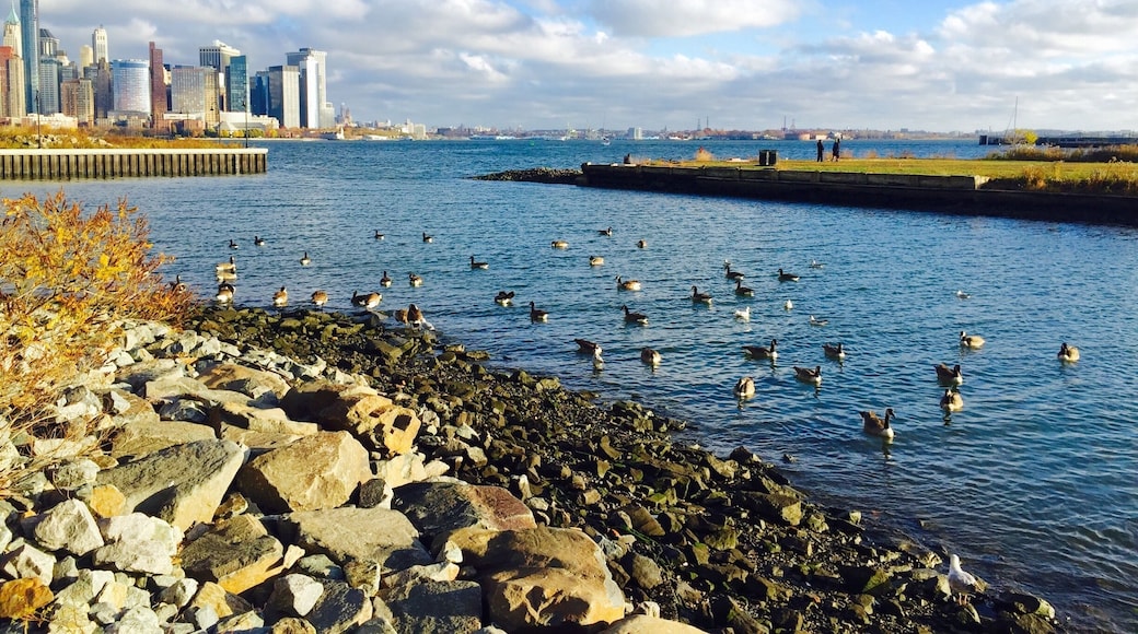 The start of Hudson River Waterfront Walkway