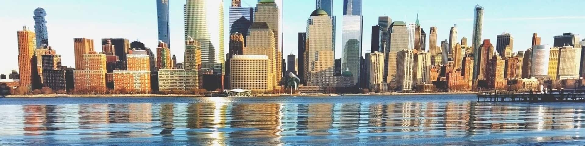 The Hudson freeze in Jan 2018 due to the extreme cold