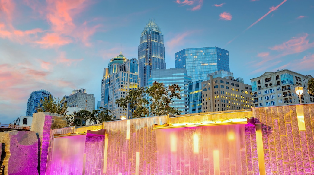 Charlotte city downtown skyline cityscape of North Carolina