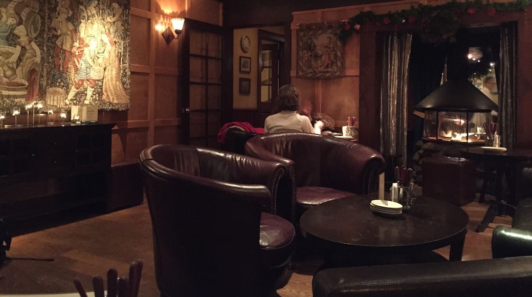 I've been having quiet meetings over drinks and finger food for years in the area and never found this place. It's a little hidden gem. Comfy chairs. Fire. Tapas. A great manhattan or sangria. Thumbs up.