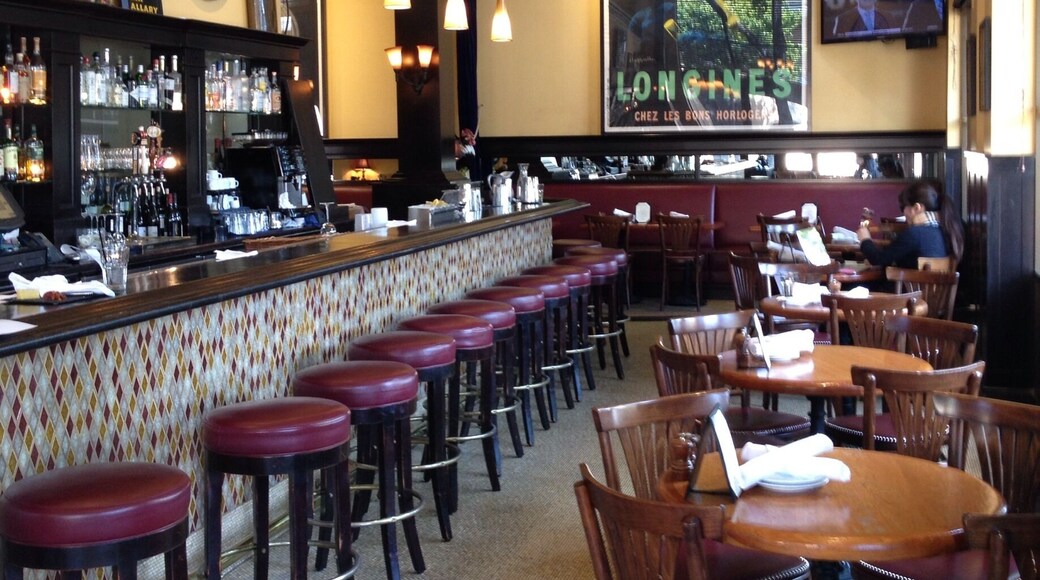 Lovely French restaurant right on the main drag of Menlo Park. The food was delicious, the service was great and they have nice tables outside (some sun some shade) as well as a beautiful bar, an inside space (in addition to what's shown here) and a private room upstairs.