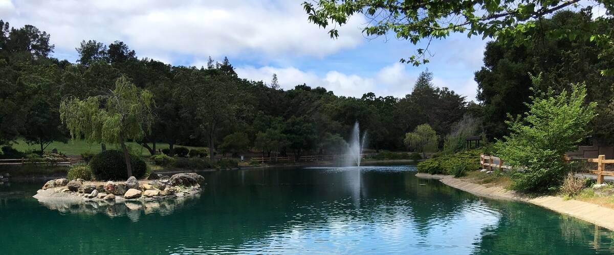 A tranquil lake to take a break.