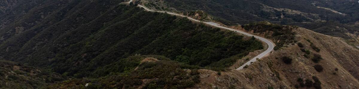 Glendora Mountain Road in, San Gabriel Mountains near Mount Baldy, California