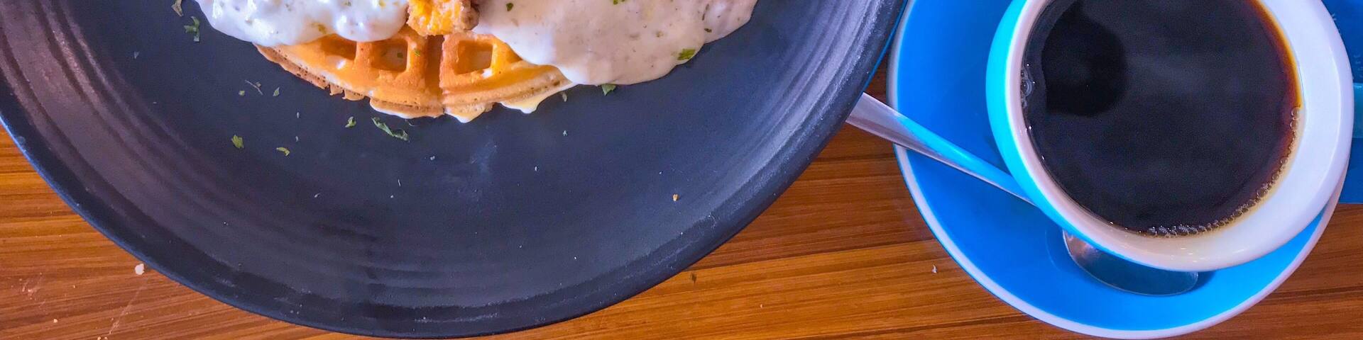 Bicester can easily be located since it’s by the road. And if you feel that your morning is incomplete without coffee, oh boy, do I have a treat for you. Add only a small fee and they will serve unlimited coffee with your meal which certainly wouldn’t even break the bank!
My first impression would be, the serving is reaaaallly huge - bigger than my face 😱 and that’s not all! Their chicken and waffle is extremely good 😋 chicken cooked well with the waffle perfectly crisped. gotta try this!
#TroverFoodies #ginnysjournal #Cebuseries #unlimitedcoffee