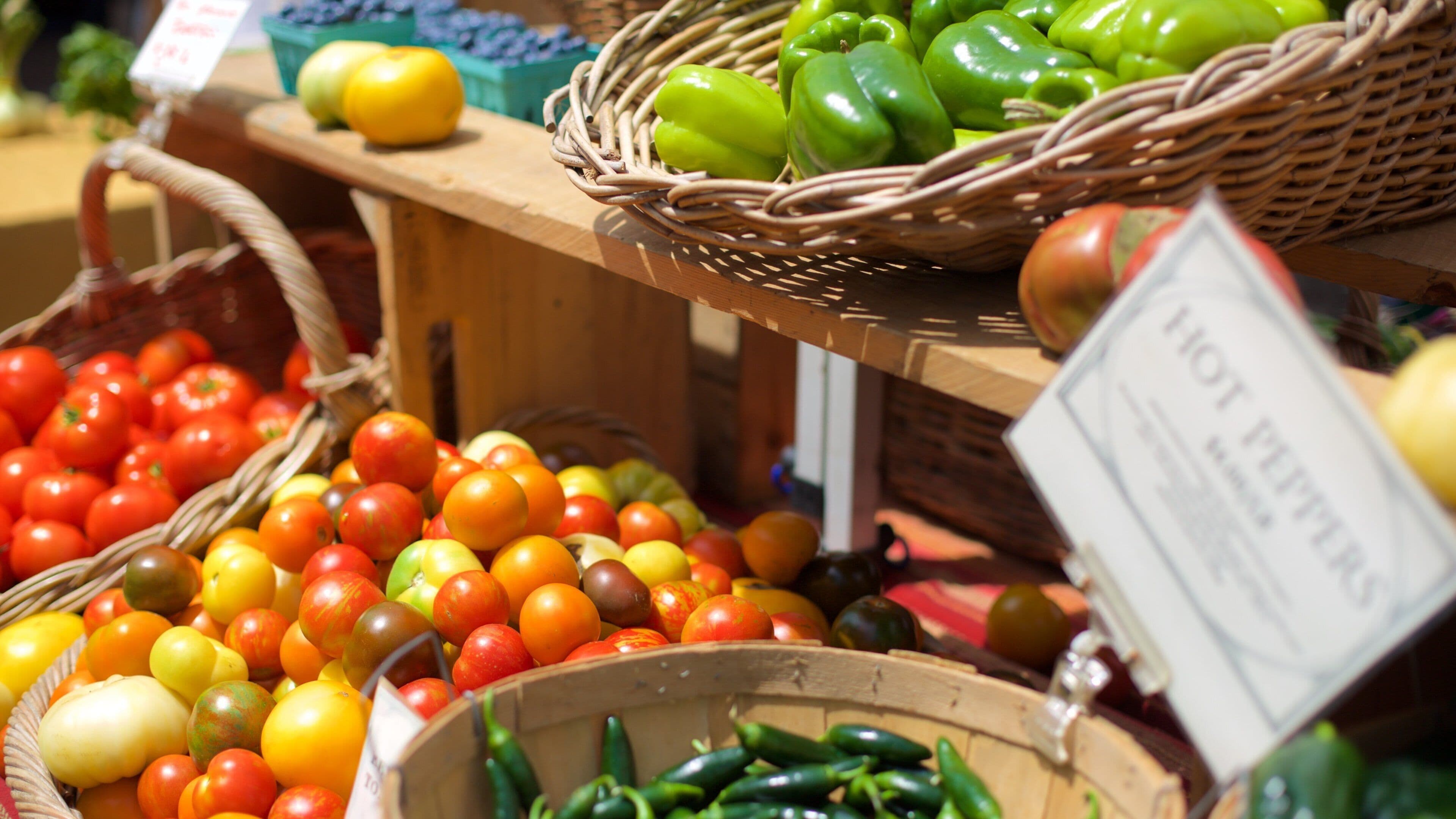 Back Bay showing markets and food