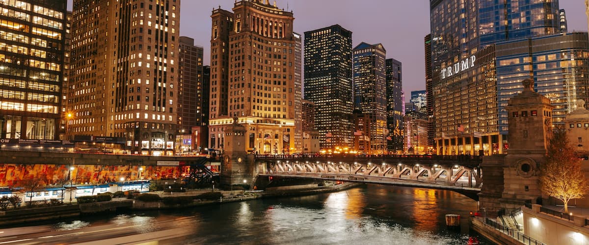 The Loop featuring a bridge, a city and a river or creek