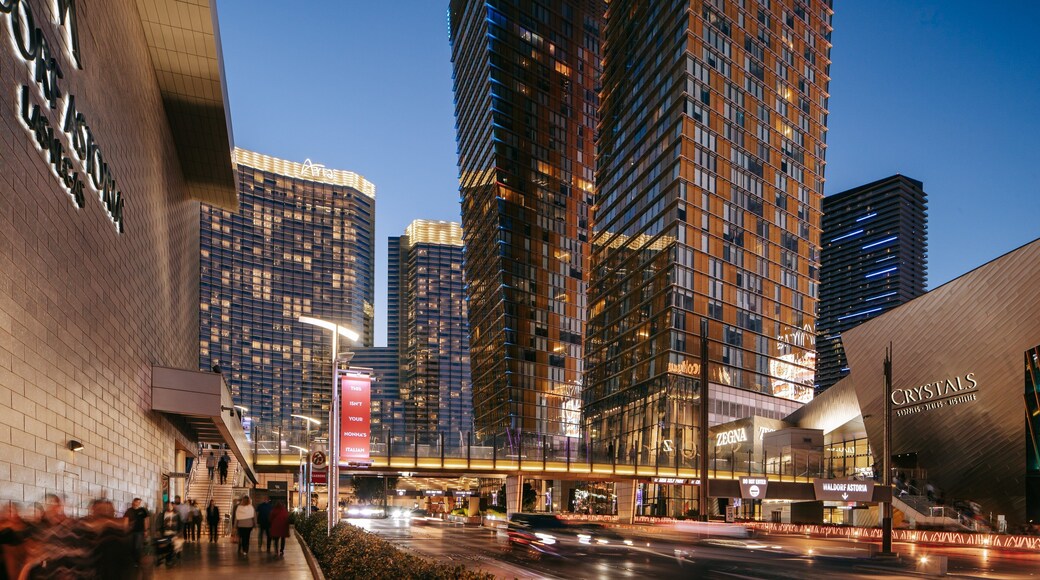 Las Vegas Strip featuring night scenes, a high rise building and a city