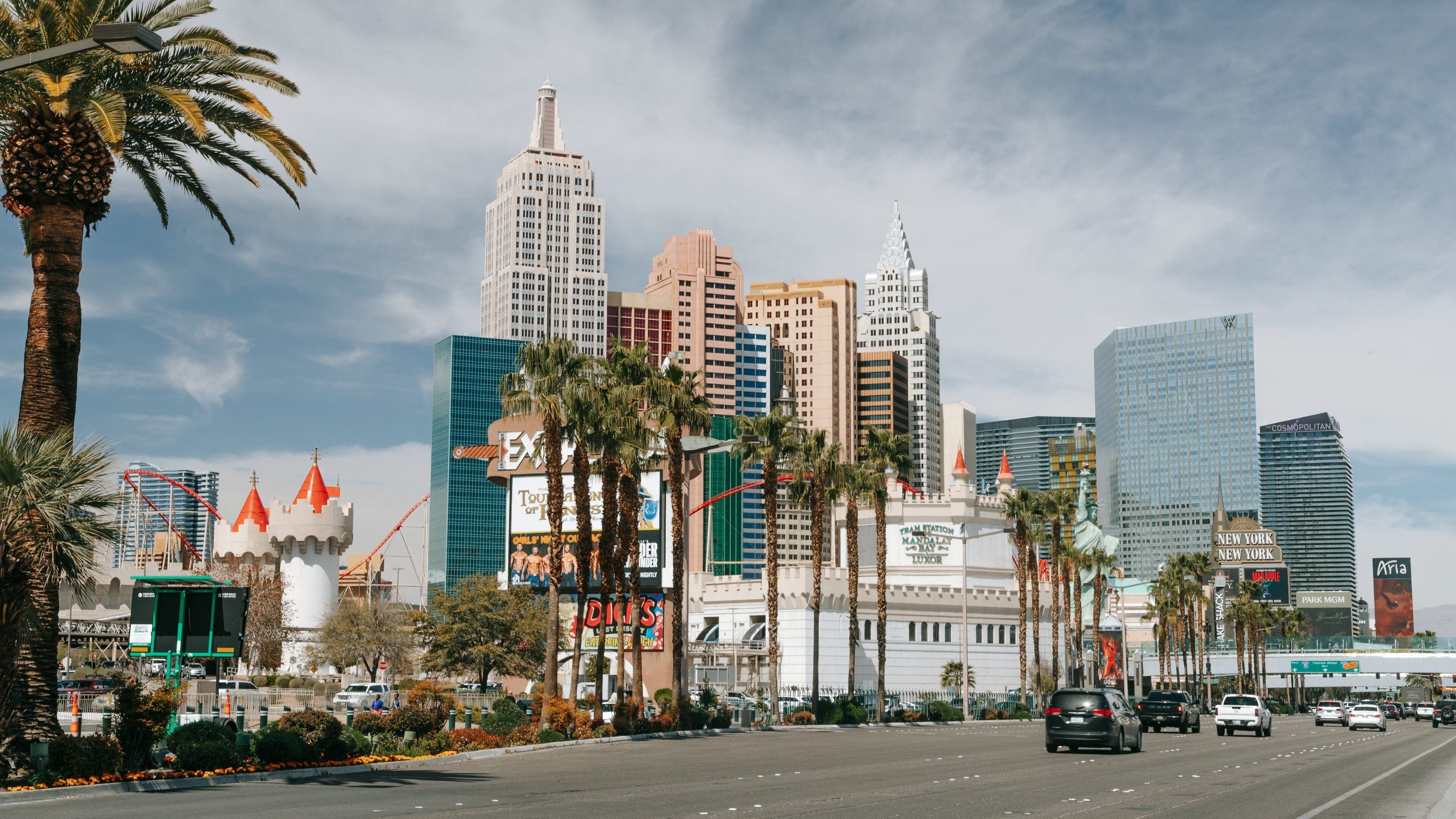 Las Vegas Strip showing a city