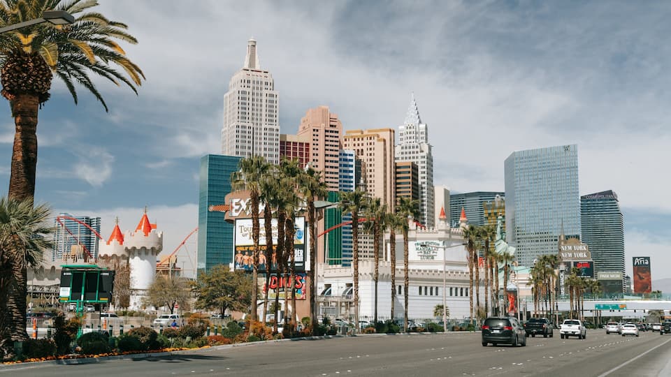 Las Vegas Strip showing a city