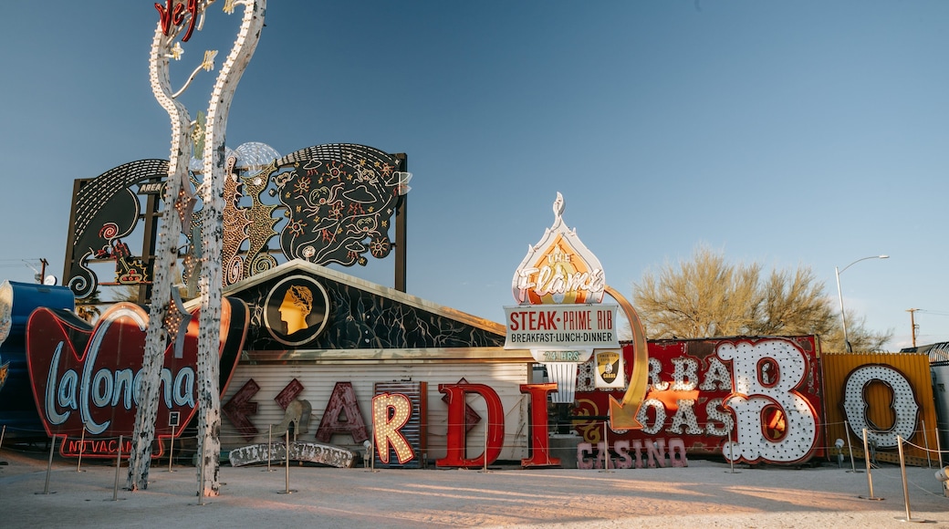 Downtown Las Vegas featuring signage